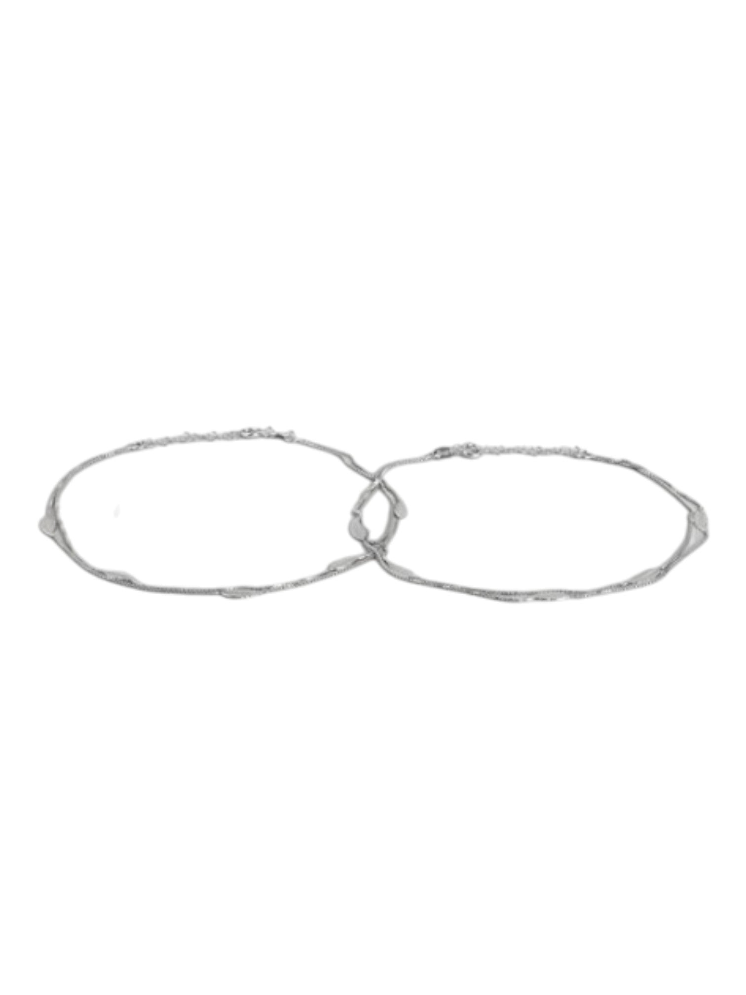 Leafy Multistring Chained 925 Sterling Silver Anklet By Kesardeep Impex For Women